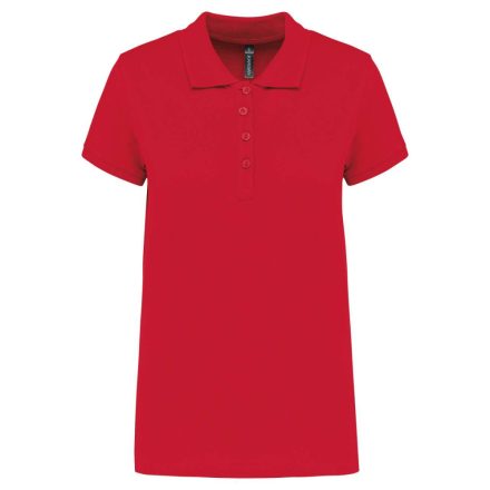 Női galléros piké póló, rövid ujjú, Kariban KA255, Red-XL