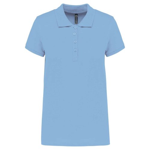 Női galléros piké póló, rövid ujjú, Kariban KA255, Sky Blue-3XL