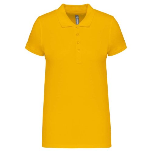 Női galléros piké póló, rövid ujjú, Kariban KA255, Yellow-2XL