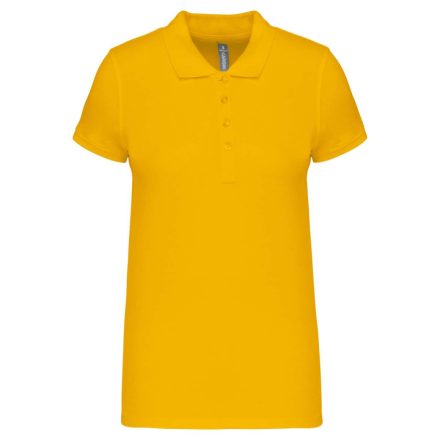 Női galléros piké póló, rövid ujjú, Kariban KA255, Yellow-XL