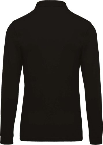 Férfi galléros hosszú ujjú piké póló, Kariban KA256, Black-2XL