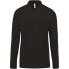 Férfi galléros hosszú ujjú piké póló, Kariban KA256, Black-2XL