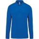 Férfi galléros hosszú ujjú piké póló, Kariban KA256, Light Royal Blue-3XL