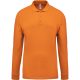 Férfi galléros hosszú ujjú piké póló, Kariban KA256, Orange-2XL