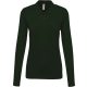 Női galléros hosszú ujjú piké póló, Kariban KA257, Forest Green-2XL