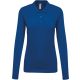 Női galléros hosszú ujjú piké póló, Kariban KA257, Light Royal Blue-2XL