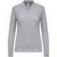 Női galléros hosszú ujjú piké póló, Kariban KA257, Oxford Grey-2XL