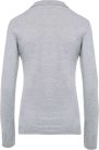 Női galléros hosszú ujjú piké póló, Kariban KA257, Oxford Grey-2XL