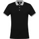 Férfi galléros piké póló, kontrasztos passzékkal, Kariban KA258, Black/Oxford Grey-2XL