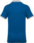 Férfi galléros piké póló, kontrasztos passzékkal, Kariban KA258, Light Royal Blue/Oxford Grey-2XL