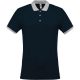 Férfi galléros piké póló, kontrasztos passzékkal, Kariban KA258, Navy/Oxford Grey-3XL