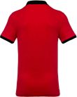 Férfi galléros piké póló, kontrasztos passzékkal, Kariban KA258, Red/Black-2XL