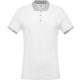 Férfi galléros piké póló, kontrasztos passzékkal, Kariban KA258, White/Oxford Grey-2XL