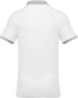 Férfi galléros piké póló, kontrasztos passzékkal, Kariban KA258, White/Oxford Grey-2XL