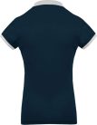 Női galléros piké póló, kontrasztos passzékkal, Kariban KA259, Navy/Oxford Grey-2XL