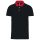 Férfi galléros jersey póló, kontrasztos gallérral, Kariban KA260, Black/Red-2XL