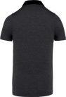 Férfi galléros jersey póló, kontrasztos gallérral, Kariban KA260, Dark Grey Heather/Black-2XL