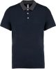 Férfi galléros jersey póló, kontrasztos gallérral, Kariban KA260, Navy/Dark Grey Heather-M