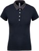 Női galléros jersey póló, kontrasztos gallérral, Kariban KA261, Navy/Dark Grey Heather-2XL