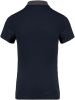 Női galléros jersey póló, kontrasztos gallérral, Kariban KA261, Navy/Dark Grey Heather-2XL