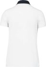 Női galléros jersey póló, kontrasztos gallérral, Kariban KA261, White/Navy-2XL