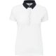 Női galléros jersey póló, kontrasztos gallérral, Kariban KA261, White/Navy-M