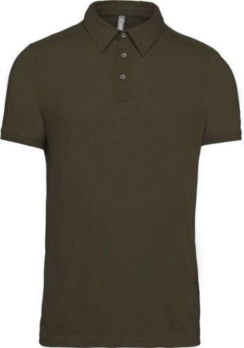 Férfi galléros rövid ujjú jersey póló, Kariban KA262, Light Khaki-3XL