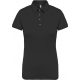 Női galléros rövid ujjú jersey póló, Kariban KA263, Black-L