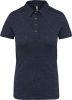 Női galléros rövid ujjú jersey póló, Kariban KA263, French Navy Heather-L