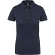 Női galléros rövid ujjú jersey póló, Kariban KA263, French Navy Heather-XS