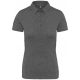 Női galléros rövid ujjú jersey póló, Kariban KA263, Grey Heather-M