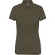 Női galléros rövid ujjú jersey póló, Kariban KA263, Light Khaki-M