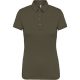 Női galléros rövid ujjú jersey póló, Kariban KA263, Light Khaki-XL