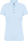 Női galléros rövid ujjú jersey póló, Kariban KA263, Sky Blue-XS