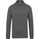 Férfi galléros hosszú ujjú jersey póló, Kariban KA264, Grey Heather-2XL