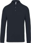 Férfi galléros hosszú ujjú jersey póló, Kariban KA264, Navy-2XL