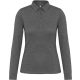 Női galléros hosszú ujjú jersey póló, Kariban KA265, Grey Heather-2XL