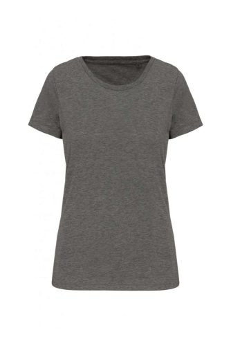 Női környakas pamut póló, Supima pamutból, Kariban KA3001, Grey Heather-XS