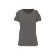 Női környakas pamut póló, Supima pamutból, Kariban KA3001, Grey Heather-XS