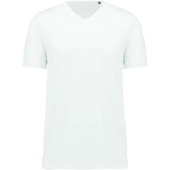   Férfi V-nyakú pamut póló, Supima pamutból, Kariban KA3002, White-XL