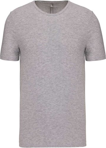 Férfi rövid ujjú környakas sztreccs póló, Kariban KA3012, Light Grey Heather-XL