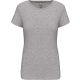 Női rövid ujjú környakas sztreccs póló, Kariban KA3013, Light Grey Heather-2XL