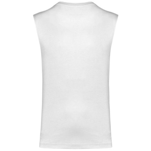 Férfi organikus széles vállú ujjatlan póló, Kariban KA3022IC, White-2XL