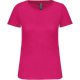 Női organikus kereknyakú rövid ujjú póló, Kariban KA3026IC, Fuchsia-2XL