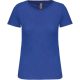 Női organikus kereknyakú rövid ujjú póló, Kariban KA3026IC, Light Royal Blue-2XL