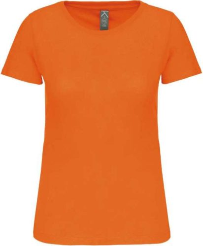 Női organikus kereknyakú rövid ujjú póló, Kariban KA3026IC, Orange-2XL