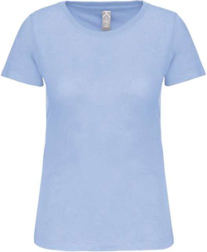 Női organikus kereknyakú rövid ujjú póló, Kariban KA3026IC, Sky Blue-2XL