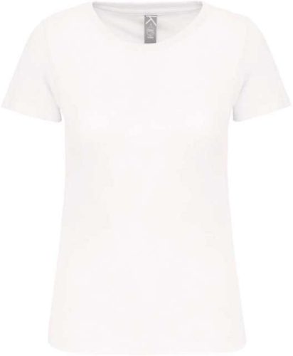 Női organikus kereknyakú rövid ujjú póló, Kariban KA3026IC, White-2XL