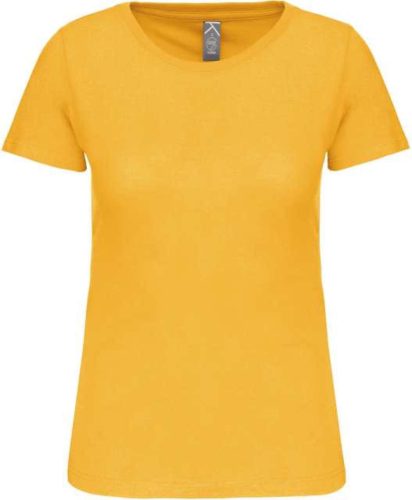 Női organikus kereknyakú rövid ujjú póló, Kariban KA3026IC, Yellow-2XL