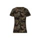 Női terepmintás póló környakas, rövid ujjú, Kariban KA3031, Olive Camouflage-2XL